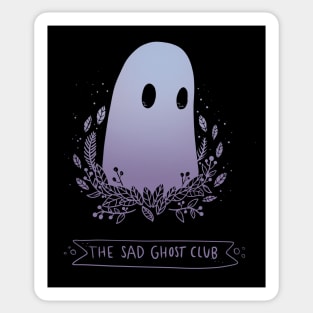 cute sad Spooky ghost club purple Sticker